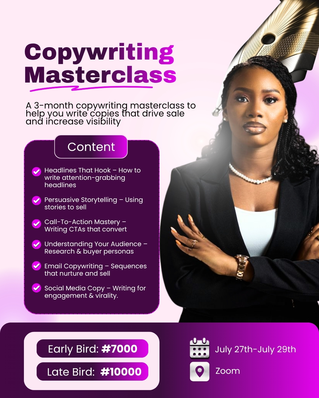 Copywriting Masterclass Design